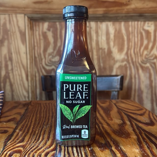 Unsweetend Pure Leaf Organic Iced Tea.