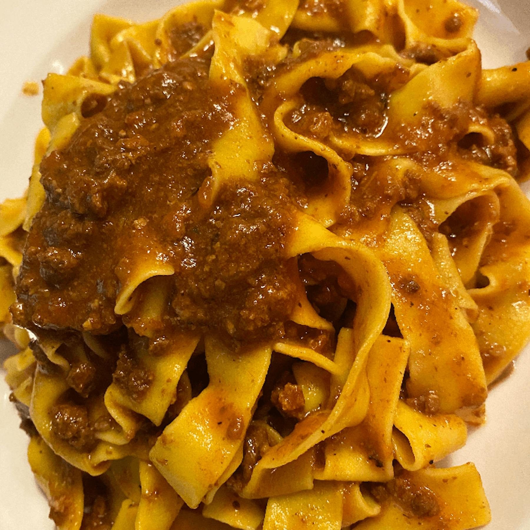 Tagliatelle Bolognese.