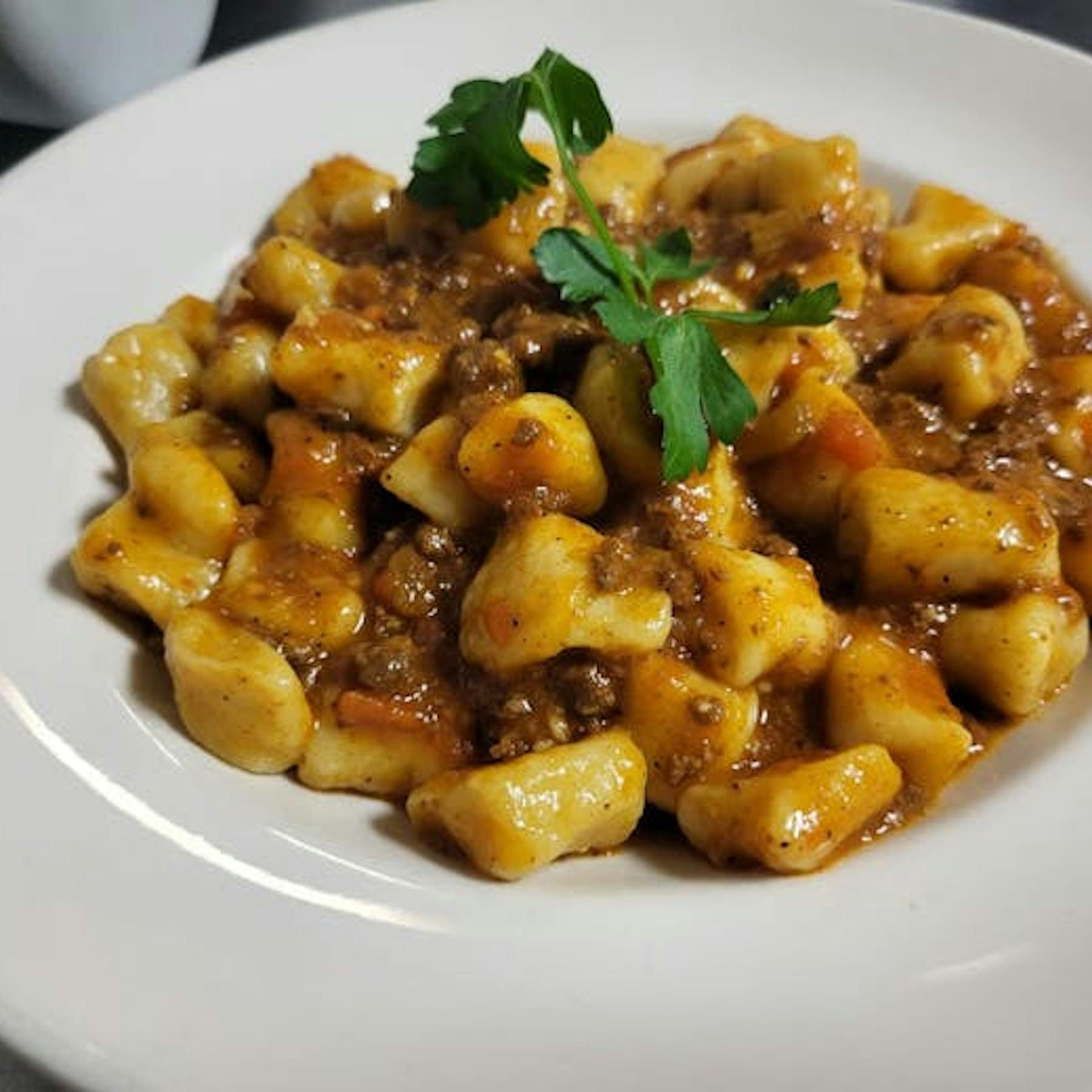 Gnocchi Bolognese Gluten-Free.